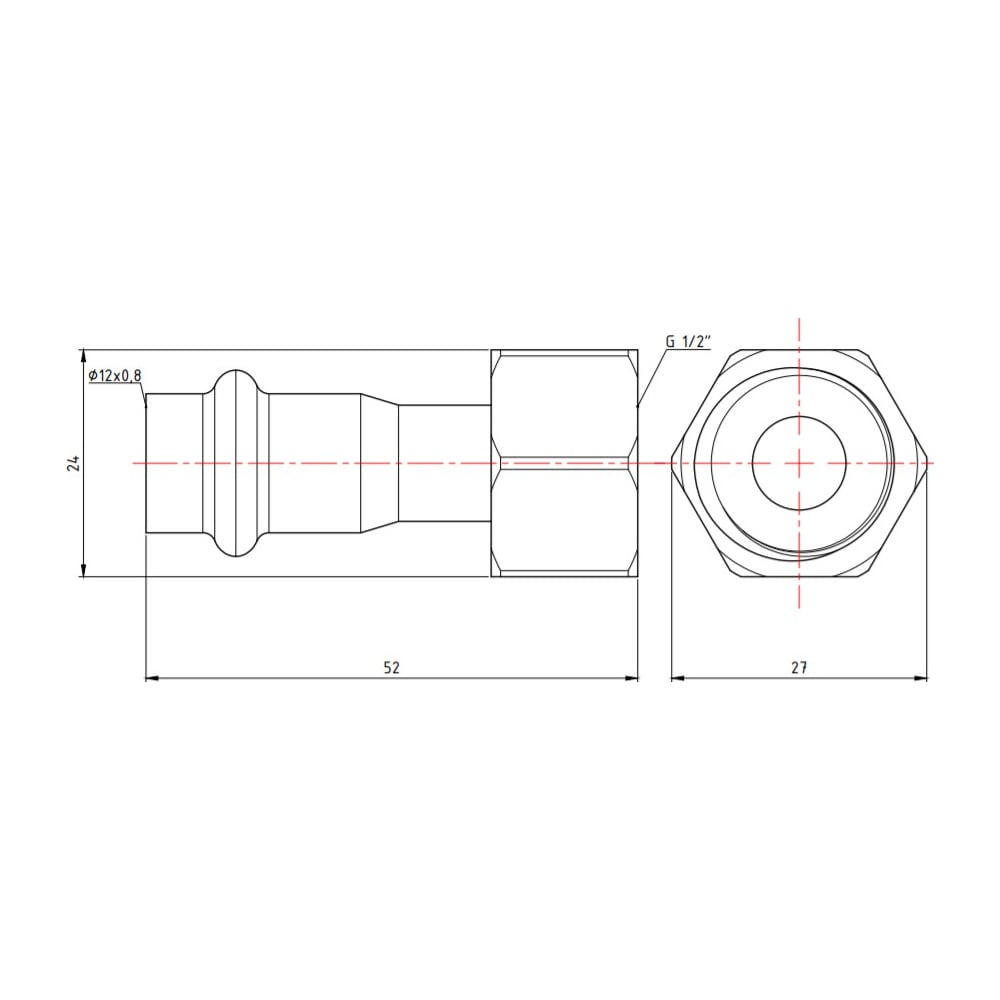 Соединитель с накидной гайкой Valtec PPR 32 мм х 1\" VTp.708.0.03206 ...