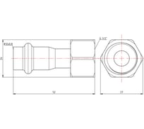 Соединитель с накидной гайкой Valtec PPR 32 мм х 1" VTp.708.0.03206