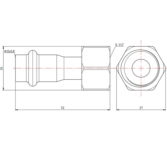 Соединитель с накидной гайкой Valtec PPR 32 мм х 1" VTp.708.0.03206 1