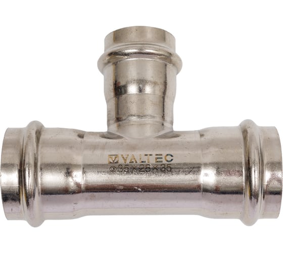 Тройник Valtec нержавеющая сталь 35х28х35 мм VTi.931.I.352835 1