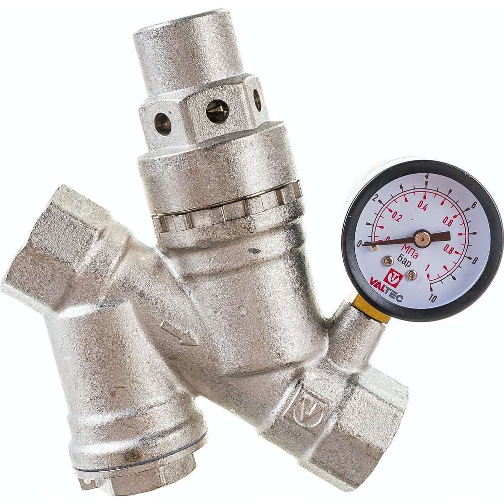 Редуктор давления Valtec с фильтром и манометром 3/4 " 2-5 бар VT.082.N ...