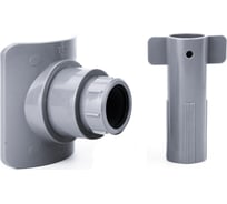 Врезка (адаптер) в канализационную трубу RTP abs 110x40, серый 43112