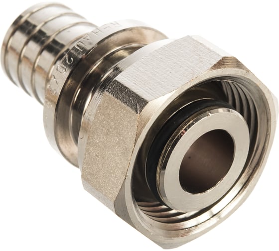 Соединитель Rehau надвиж-В 20 x 3/4"EK никелированный, DZR-латунь 169176