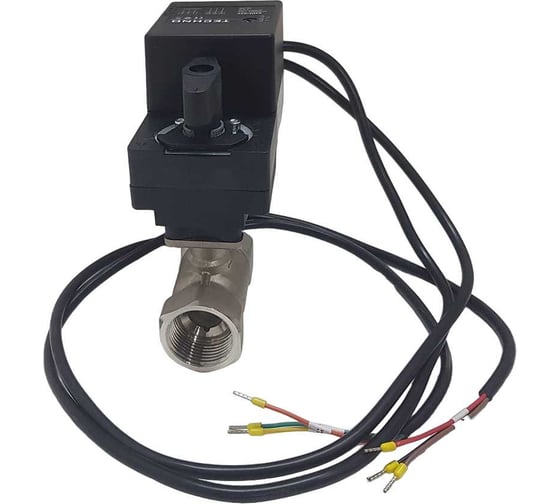 Двухходовой шаровый кран TECHNO HKS225-04DF/24V из нержавеющей стали 304, DN25, резьба G1, с электроприводом 4 Нм, 24 В, управление открыто/закрыто 660251