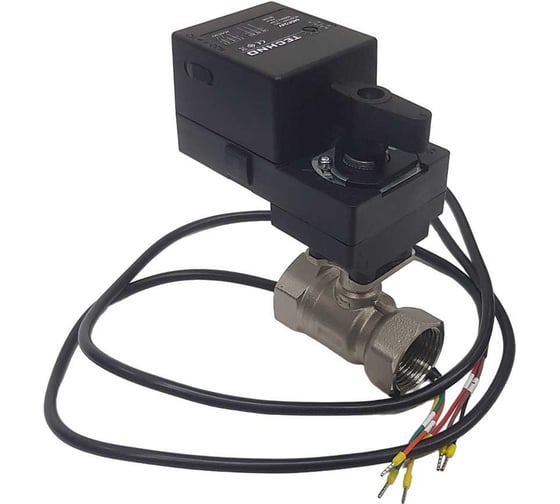Двухходовой шаровый кран TECHNO HKS225-04AN/24V из нержавеющей стали 304, DN25, резьба G1, с электроприводом 4 Нм, 24 В, управление аналоговое 0(2)~10V 660253