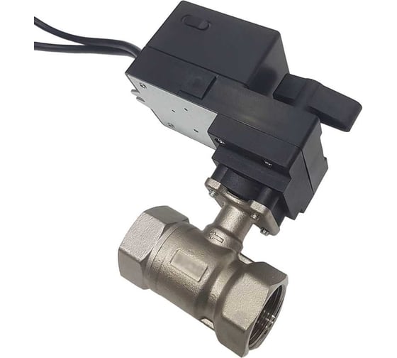 Двухходовой шаровый кран TECHNO HKS225-04AN/24V из нержавеющей стали 304, DN25, резьба G1, с электроприводом 4 Нм, 24 В, управление аналоговое 0(2)~10V 660253