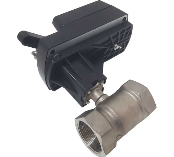Двухходовой шаровый кран TECHNO HKS240-08DF/24V из нержавеющей стали 304, DN40, резьба G1-1/2, с электроприводом 8 Нм, 24 В, управление открыто/закрыто 660401