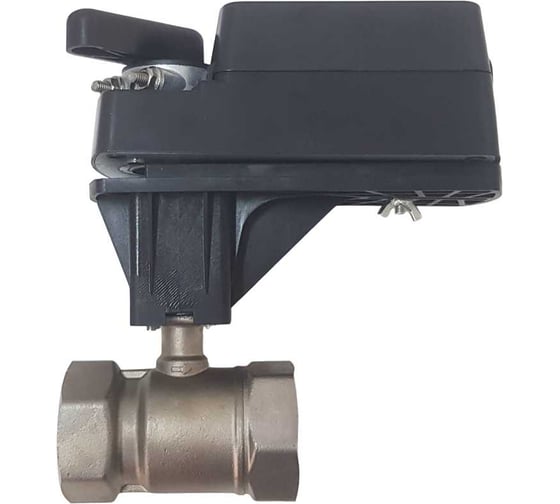 Двухходовой шаровый кран TECHNO HKS240-08DF/24V из нержавеющей стали 304, DN40, резьба G1-1/2, с электроприводом 8 Нм, 24 В, управление открыто/закрыто 660401