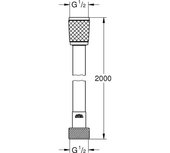 Душевой шланг Grohe Rotaflex 2000 мм, TwistStop 28413002