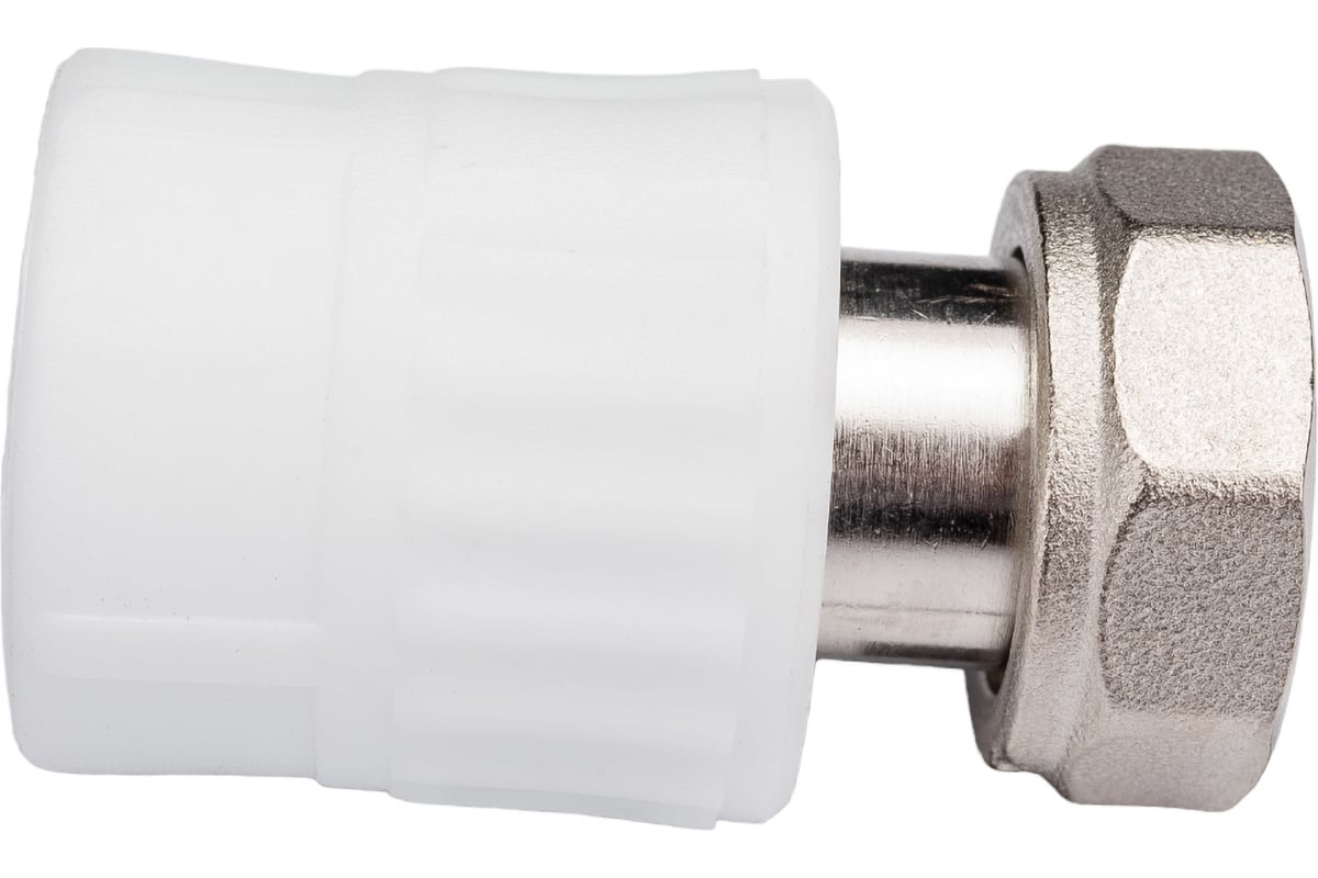Комбинированная муфта VALFEX PP-R белая 20х3/4 дюйма, с накидной гайкой ...