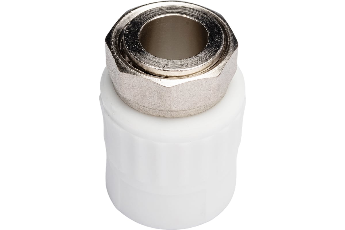 Комбинированная муфта VALFEX PP-R белая 20х3/4 дюйма, с накидной гайкой ...?