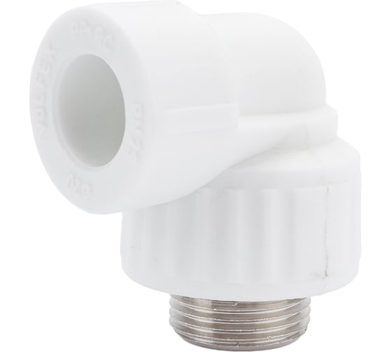 Комбинированный угольник VALFEX PP-R белый, 20х3/4 дюйма НР 10126220 127-0593