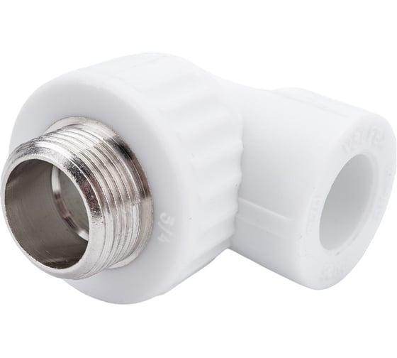 Комбинированный угольник VALFEX PP-R белый, 20х3/4 дюйма НР 10126220 127-0593