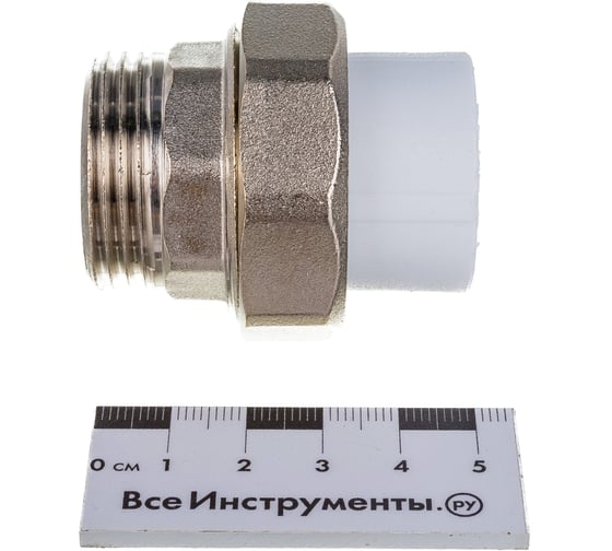 Комбинированная муфта VALFEX PP-R белая, разъем 25х1 дюйма НР 10156225 127-0225