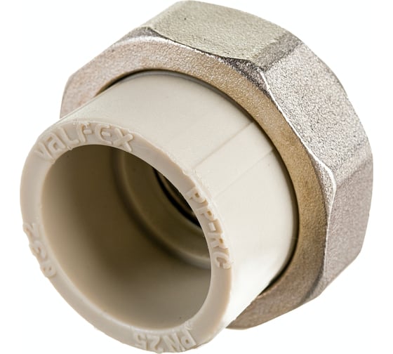 Комбинированная муфта VALFEX PP-R серая, разъем 32х3/4 дюйма ВР 10155220Г 127-1035