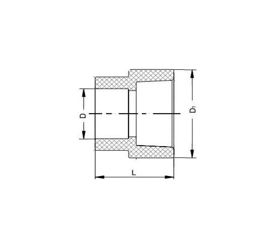Переходная муфта VALFEX PP-R белая, 63х50 мм, вн/нр пайка 10006350 127-0289