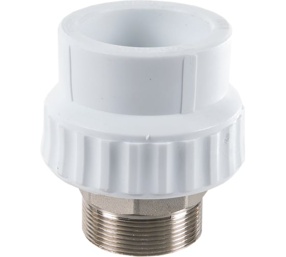 Комбинированная муфта VALFEX PP-R белая, под ключ, 63х2 дюйма НР 10135063 127-0254