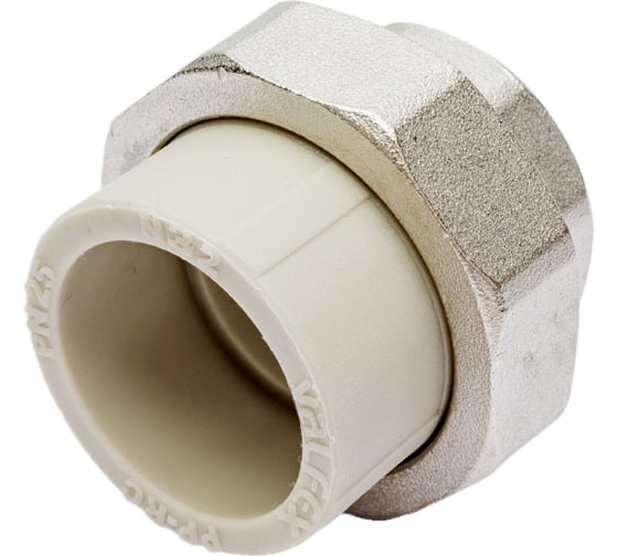 Комбинированная муфта VALFEX PP-R серая, разъем 32х1 дюйма ВР 10155025Г 127-0336