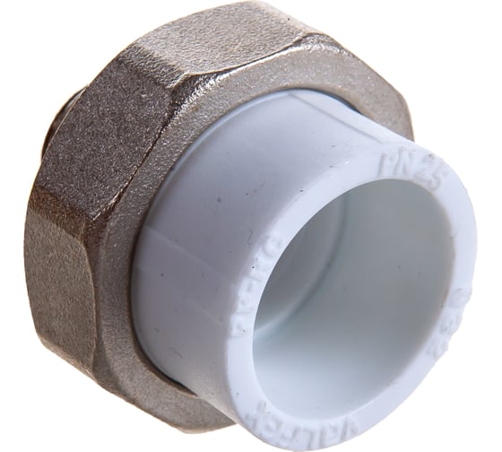 Комбинированная муфта VALFEX PP-R белая, разъем 32х1/2 дюйма НР 10156215 127-1645