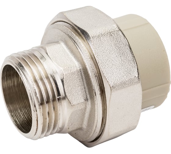 Комбинированная муфта VALFEX PP-R серая, разъем 32х1 дюйма НР 10156025Г 127-0348