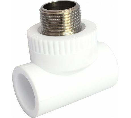 Комбинированный тройник VALFEX PP-R белый, 20х3/4 дюйма НР 10128120 127-0524