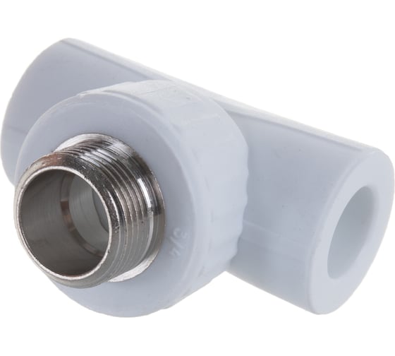Комбинированный тройник VALFEX PP-R белый, 20х3/4 дюйма НР 10128120 127-0524