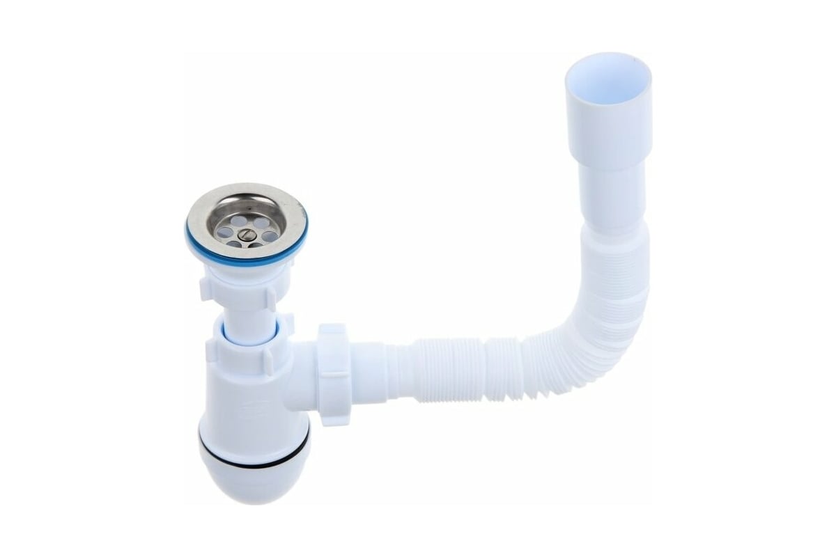 Сифон для умывальника/мойки АНИ Пласт бутылочный, 1 1/2 дюйма x 40 мм ...