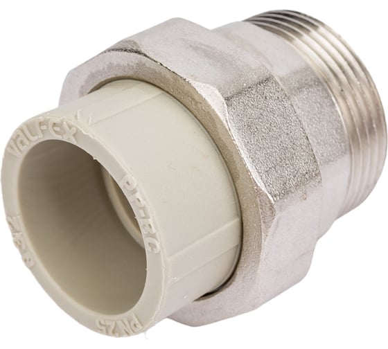 Комбинированная муфта VALFEX PP-R серая, разъем 32х1 1/4 дюйма НР 10156132Г 127-0349