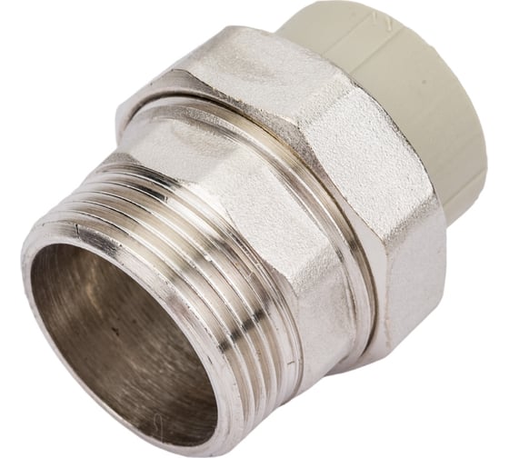 Комбинированная муфта VALFEX PP-R серая, разъем 32х1 1/4 дюйма НР 10156132Г 127-0349