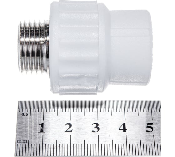 Комбинированная муфта VALFEX PP-R белая, 20х1/2 дюйма НР 10130020 127-0238