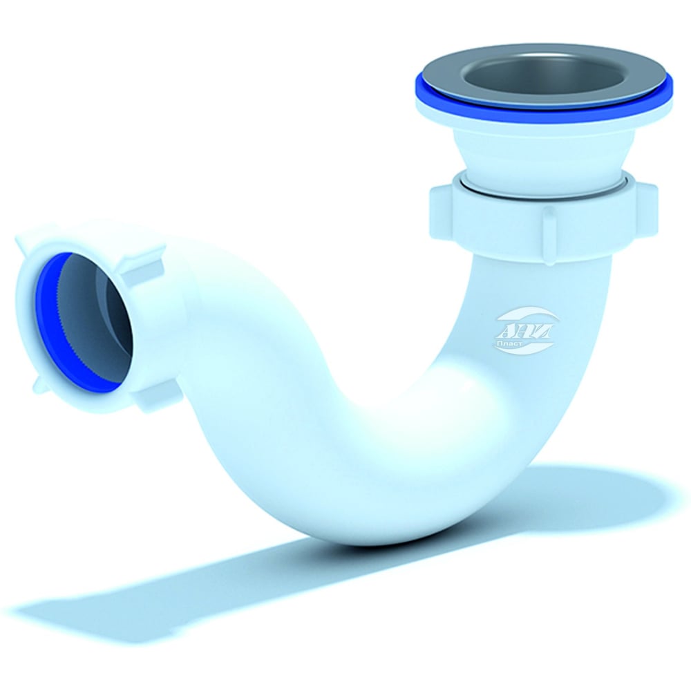 Сифон для поддона АНИ Пласт трубный, 1 1/2 дюйма x 40 мм, нержавеющая ...