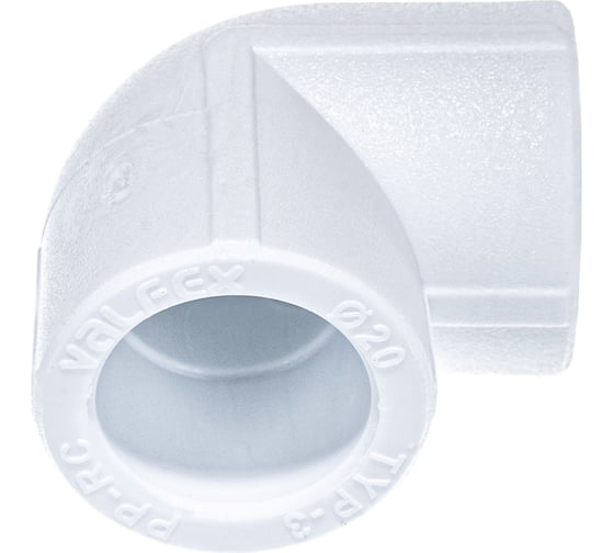 Угольник VALFEX PP-R белый, 20х90° 10108020 127-0574