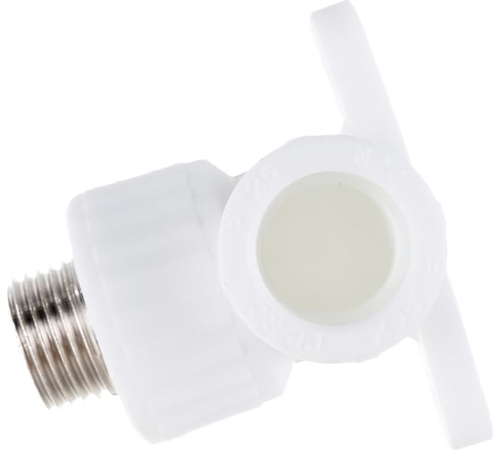 Комбинированный угольник VALFEX PP-R белый, 20х1/2 дюйма НР, с креплением 10121020 127-0585