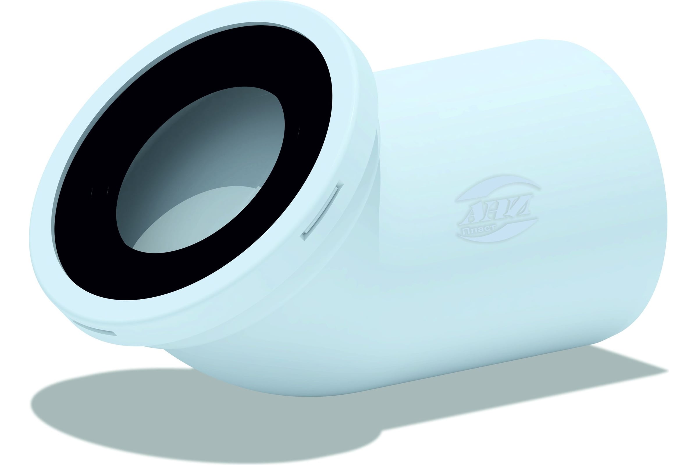 ФановаятрубадляунитазаАНИПласт110мм,45гр.,пластиковаятрубаW4220025-0159