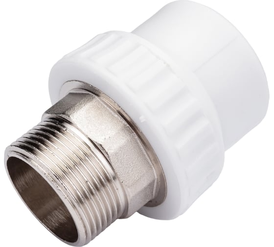 Комбинированная муфта VALFEX PP-R белая, под ключ, 40х1 1/4 дюйма НР 10135040 127-0252