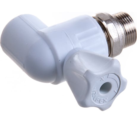 Шаровый кран VALFEX PP-R белый, 25х3/4 дюйма НР, угловой для радиатора 10148025 007-7678