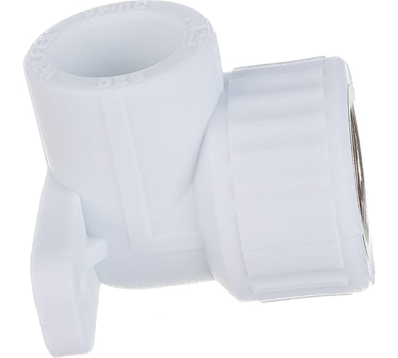 Комбинированный угольник VALFEX PP-R белый, 20х1/2 дюйма ВР, с креплением 10120020 127-0583