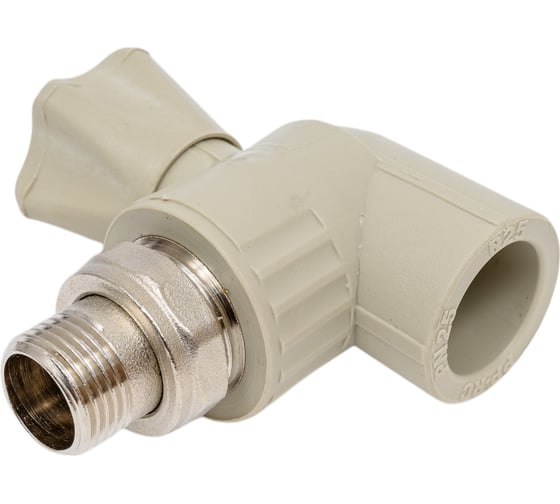 Кран PP-R серый шар Valfex 25х1/2 дюйма НР угл д/рад 10148125Г