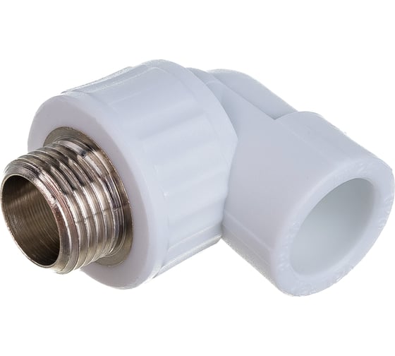 Комбинированный угольник VALFEX PP-R белый, 20х1/2 дюйма НР 10126020 127-0592