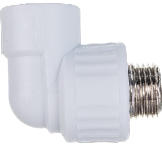 Комбинированный угольник VALFEX PP-R белый, 20х1/2 дюйма НР 10126020 127-0592