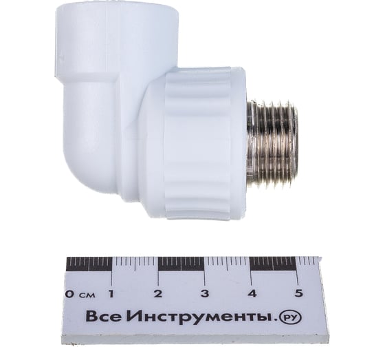 Комбинированный угольник VALFEX PP-R белый, 20х1/2 дюйма НР 10126020 127-0592