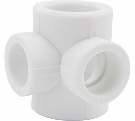 Крестовина VALFEX PP-R белая, 2-плоскостная, 32х25 мм 10118132 127-8213