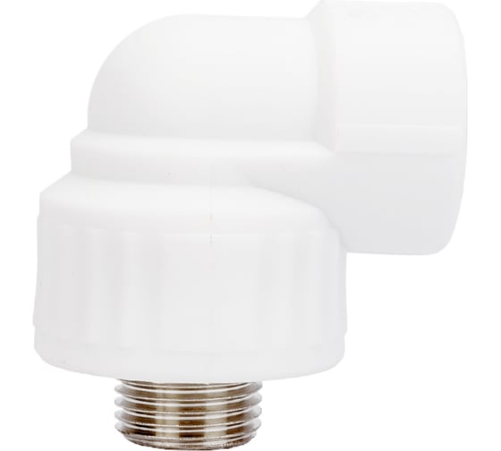 Комбинированный угольник VALFEX PP-R белый, 25х1/2 дюйма НР 10126125 127-0594
