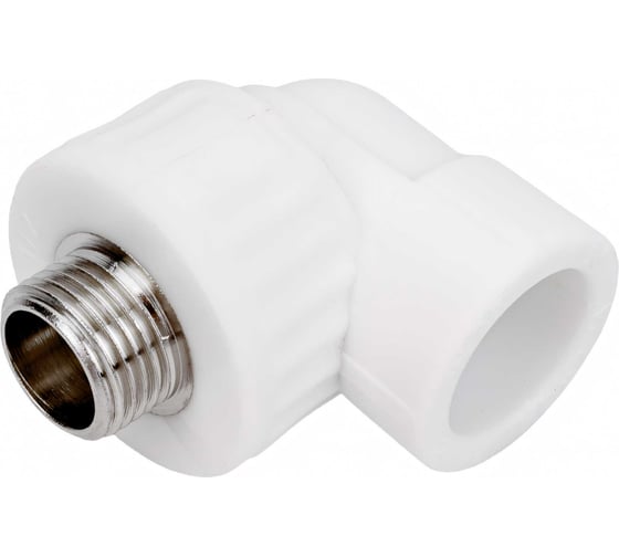 Комбинированный угольник VALFEX PP-R белый, 25х1/2 дюйма НР 10126125 127-0594