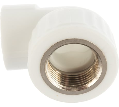 Комбинированный угольник VALFEX PP-R белый, 25х3/4 дюйма ВР 10125025 127-0589