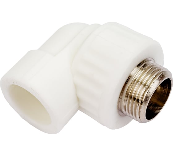 Комбинированный угольник VALFEX PP-R белый, 25х3/4 дюйма НР 10126025 127-0595