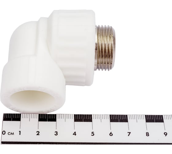 Комбинированный угольник VALFEX PP-R белый, 25х3/4 дюйма НР 10126025 127-0595