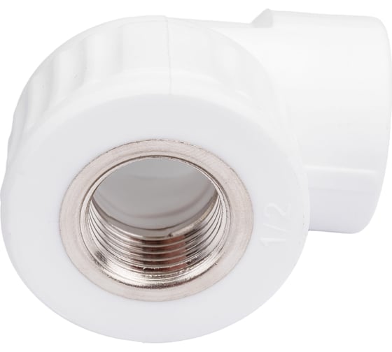 Комбинированный угольник VALFEX PP-R белый, 25х1/2 дюйма ВР 10125125 127-0588