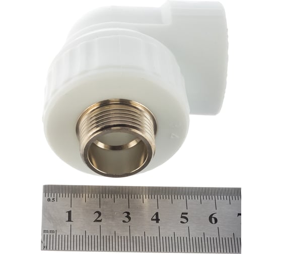Комбинированный угольник VALFEX PP-R белый, 32х3/4 дюйма НР 10126132 127-0596