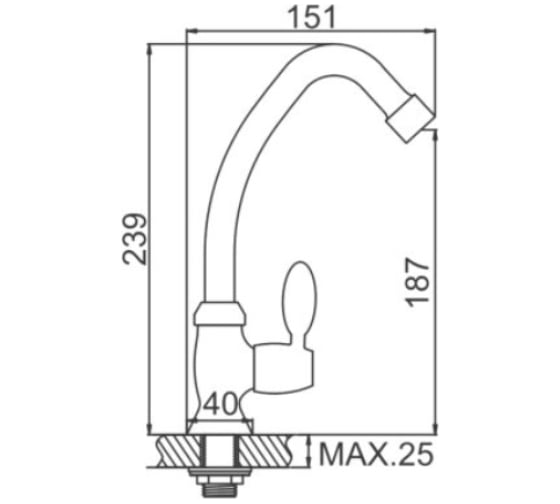 Смеситель LEDEME L4495 моно 807703